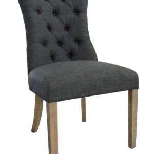 wp-image-tigress-35842.jpg Biscay Hamptons Style Buttoned Dining Chair, Charcoal Natural Timber legs (RRP $449)