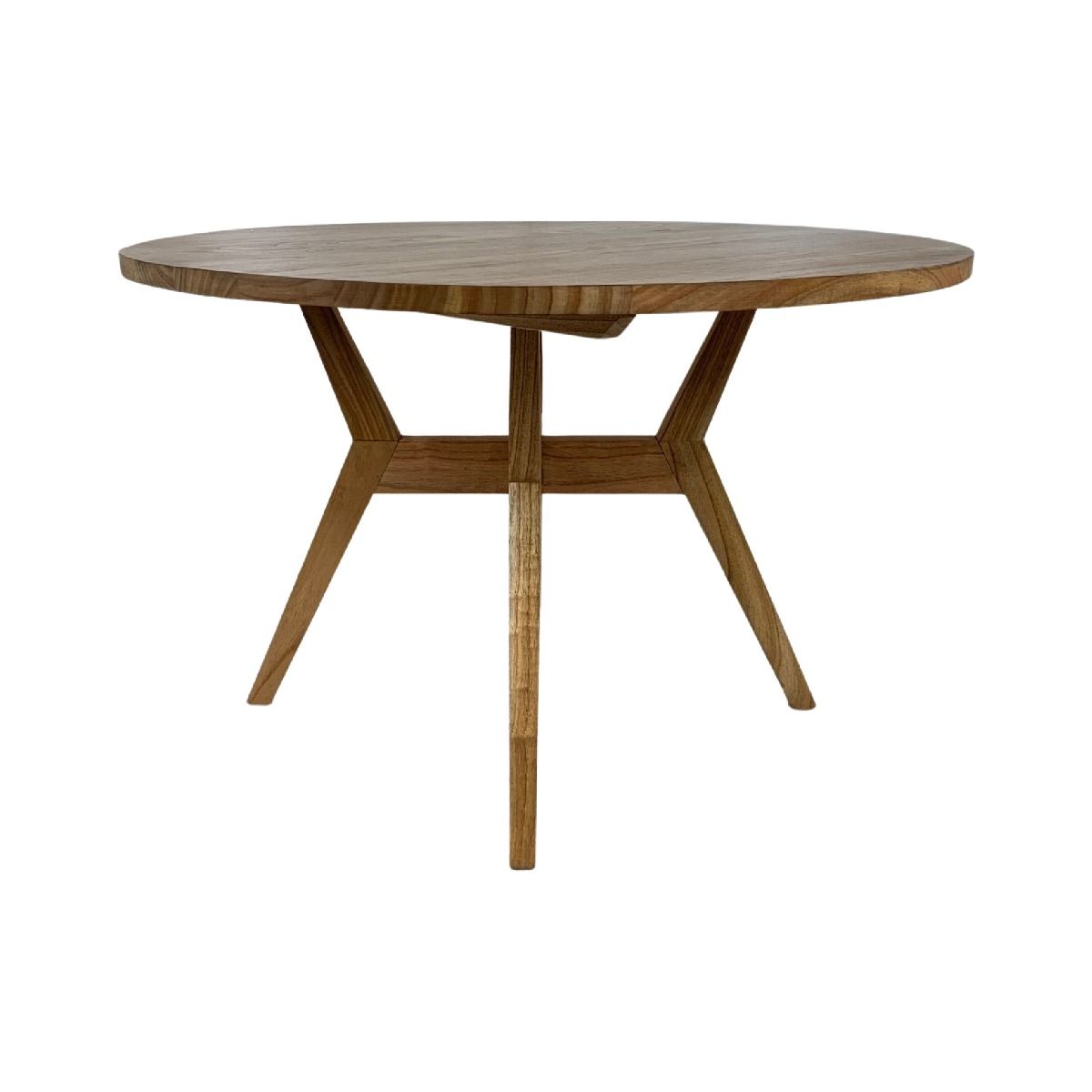 "Bali" Resort Style Round Solid Hardwood Timber Dining Table, 120cm Dia x 76cmH (RRP $999) - Image 5