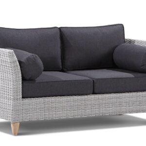wp-image-tigress-36510.jpg "Tahiti" Hamptons Style Outdoor 2 Seater Lounge in Brushed Grey with Denim Cushions
