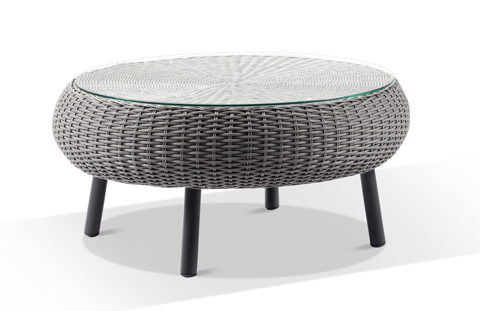 "Seychelles" Hamptons Style Outdoor Wicker Lounge 2+1+1 Setting with Coffee Table, Brushed Grey (RRP $3999) - Image 4