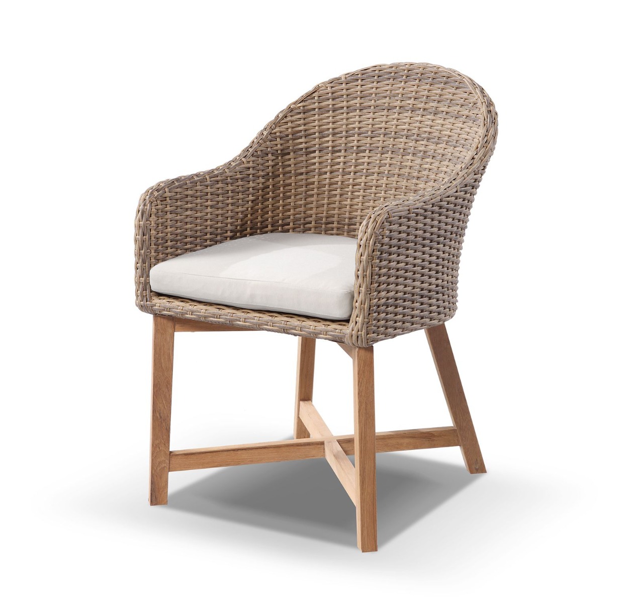 "Seychelles" Hamptons Style Outdoor Dining Setting 180cm Table with 8 Malibu Chairs, Brushed Wheat (RRP $6999) - Image 2