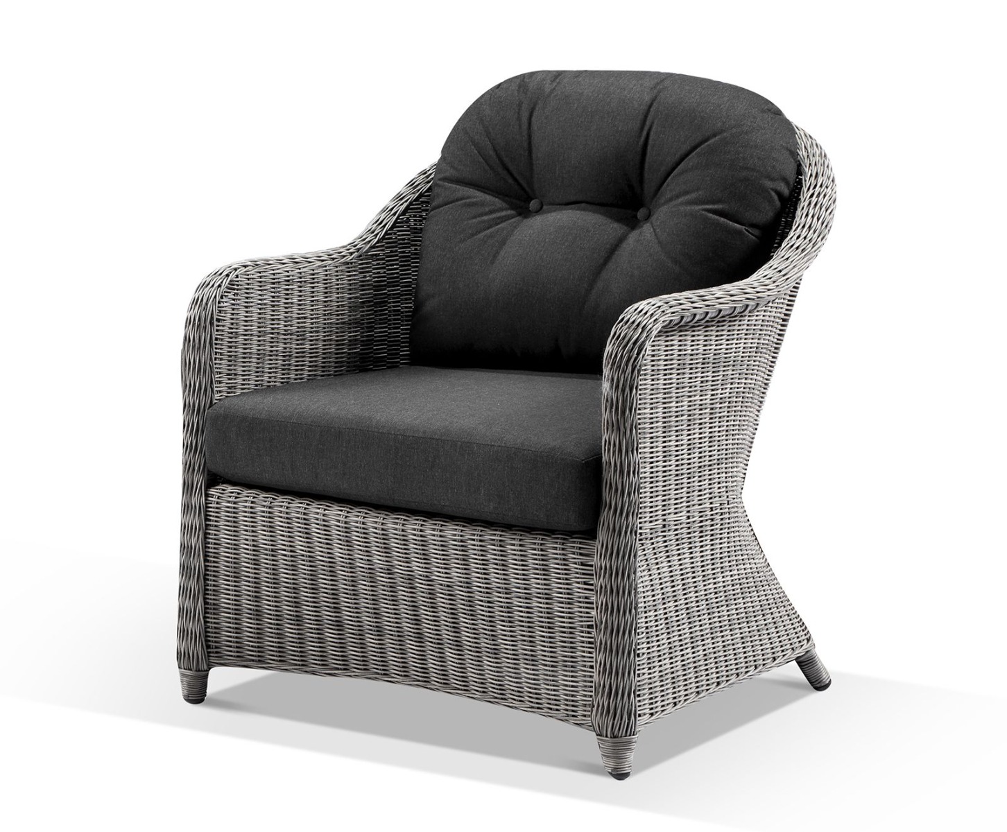 "Seychelles" Hamptons Style Outdoor Wicker Armchair, Brushed Grey (RRP $1099)