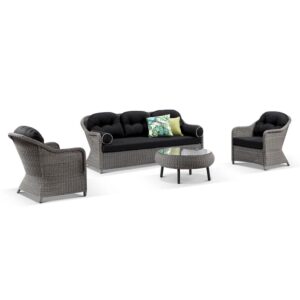 wp-image-tigress-36652.jpg "Seychelles" Hamptons Style Outdoor Wicker 3 + 1 + 1 Lounge Setting with Coffee Table, Brushed Grey (RRP $4499)
