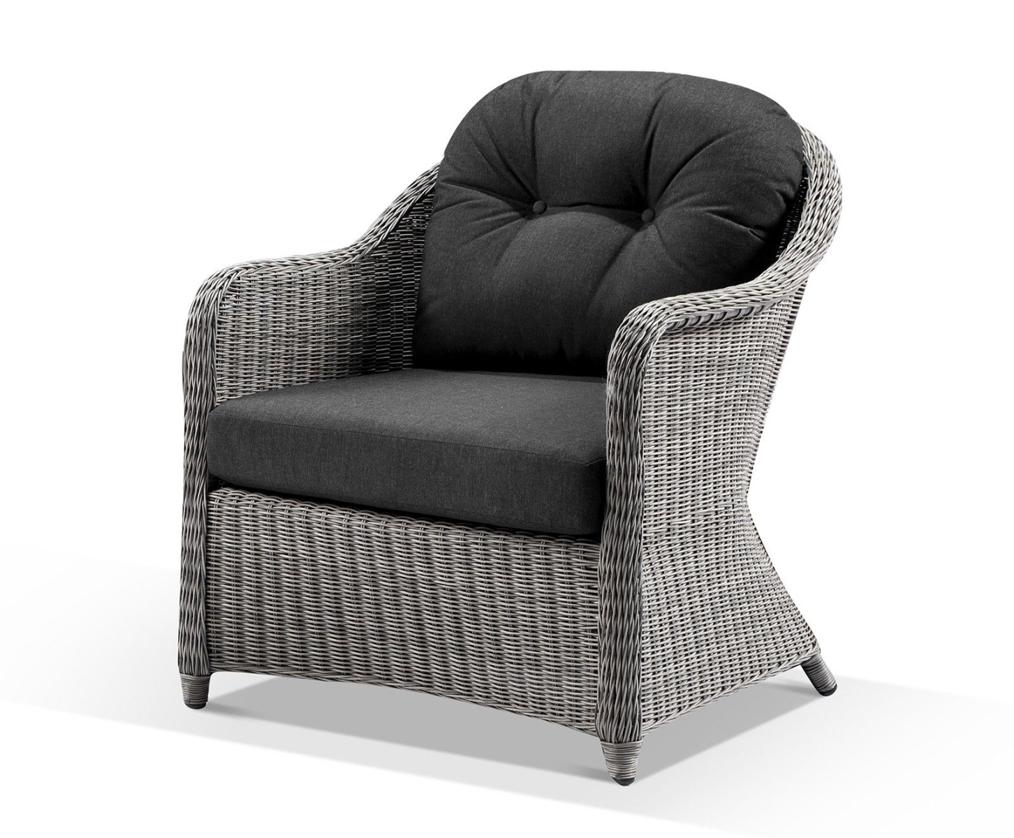 "Seychelles" Hamptons Style Outdoor Wicker 3 + 1 + 1 Lounge Setting with Coffee Table, Brushed Grey (RRP $4499) - Image 3
