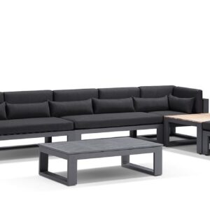 wp-image-tigress-36684.jpg "Hawaii" Hamptons Style Modular Lounge Setting with 2 x Coffee Tables in Charcoal with Denim Cushions