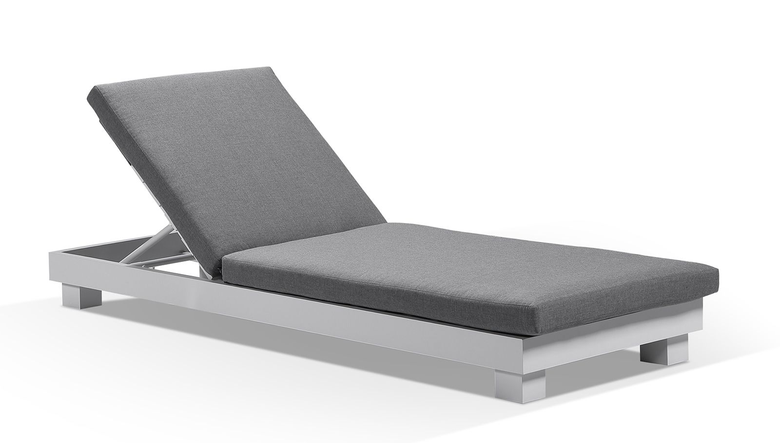 "Hawaii" Hamptons Style Aluminium Sun Lounge in White with Sunbrella Cushion (RRP $2299)