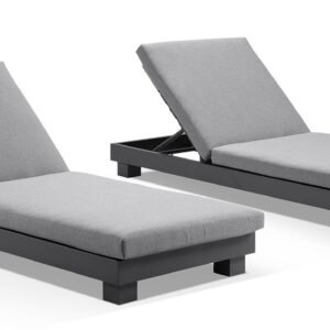 wp-image-tigress-36725.jpg "Hawaii" Hamptons Style Aluminium Sun Lounge Set in Charcoal with Sunbrella Cushions