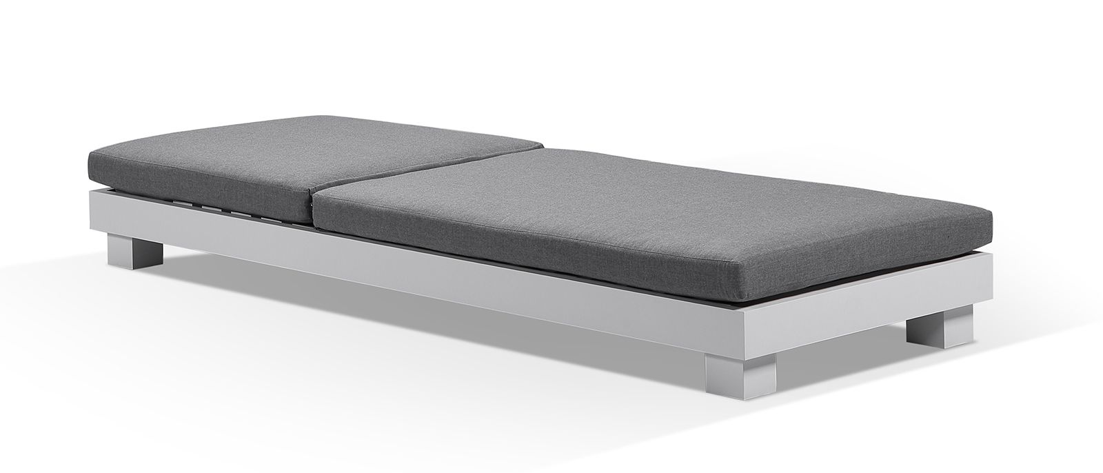 "Hawaii" Hamptons Style Aluminium Sun Lounge Set in White with Sunbrella Cushions - Image 3