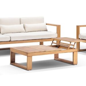 wp-image-tigress-36768.jpg "Hawaii" Hamptons Style Aluminium Outdoor Setting with 3, 2 & 1 Seater Lounges & Coffee Table in Teak with Cream Cushions
