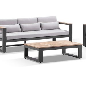 wp-image-tigress-36868.jpg "Newport" Hamptons Style Outdoor Aluminium 3, 2 & 1 Seater Lounge Setting with Coffee Table in Charcoal with Olefin Grey Cushions