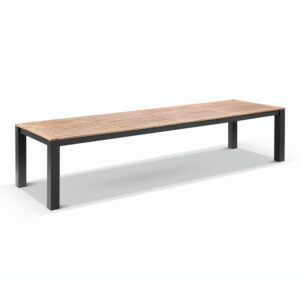 wp-image-tigress-36895.jpg "Newport" Hamptons Style Outdoor 3.55m Aluminium and Teak Top Dining Table in Charcoal