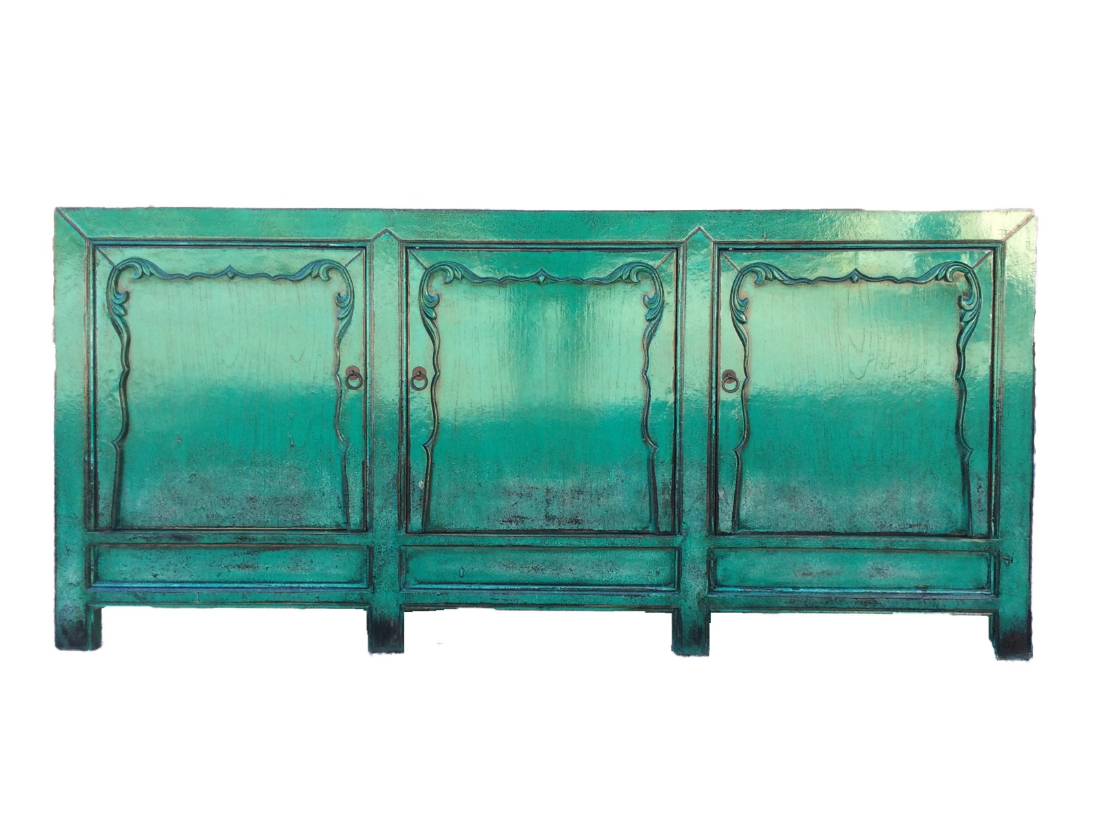 "Java" Hamptons Style Recycled Timber Buffet Sideboard, 194cm x 40cm x 90cm