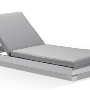 wp-image-tigress-37404.jpeg "Hawaii" Hamptons Style Aluminium Sun Lounge in White with Olefin Grey Cushions