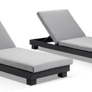 wp-image-tigress-37424.jpg "Hawaii" Hamptons Style Aluminium Sun Lounge Set in Charcoal with Olefin Grey Cushions