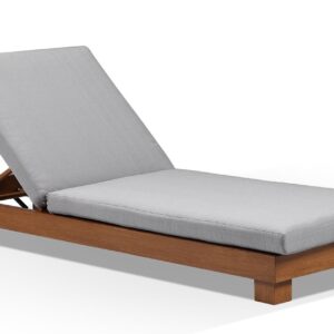 wp-image-tigress-37528.jpg "Hawaii" Hamptons Style Aluminium Sun Lounge in Teak Look with Olefin Grey Cushion