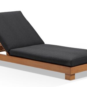 wp-image-tigress-37533.jpg "Hawaii" Hamptons Style Aluminium Sun Lounge in Teak Look with Denim Grey Cushion