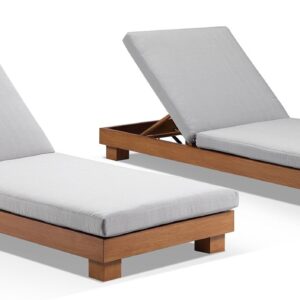 wp-image-tigress-37545.jpg "Hawaii" Hamptons Style Aluminium Sun Lounge Set in Teak Look with Olefin Grey Cushions