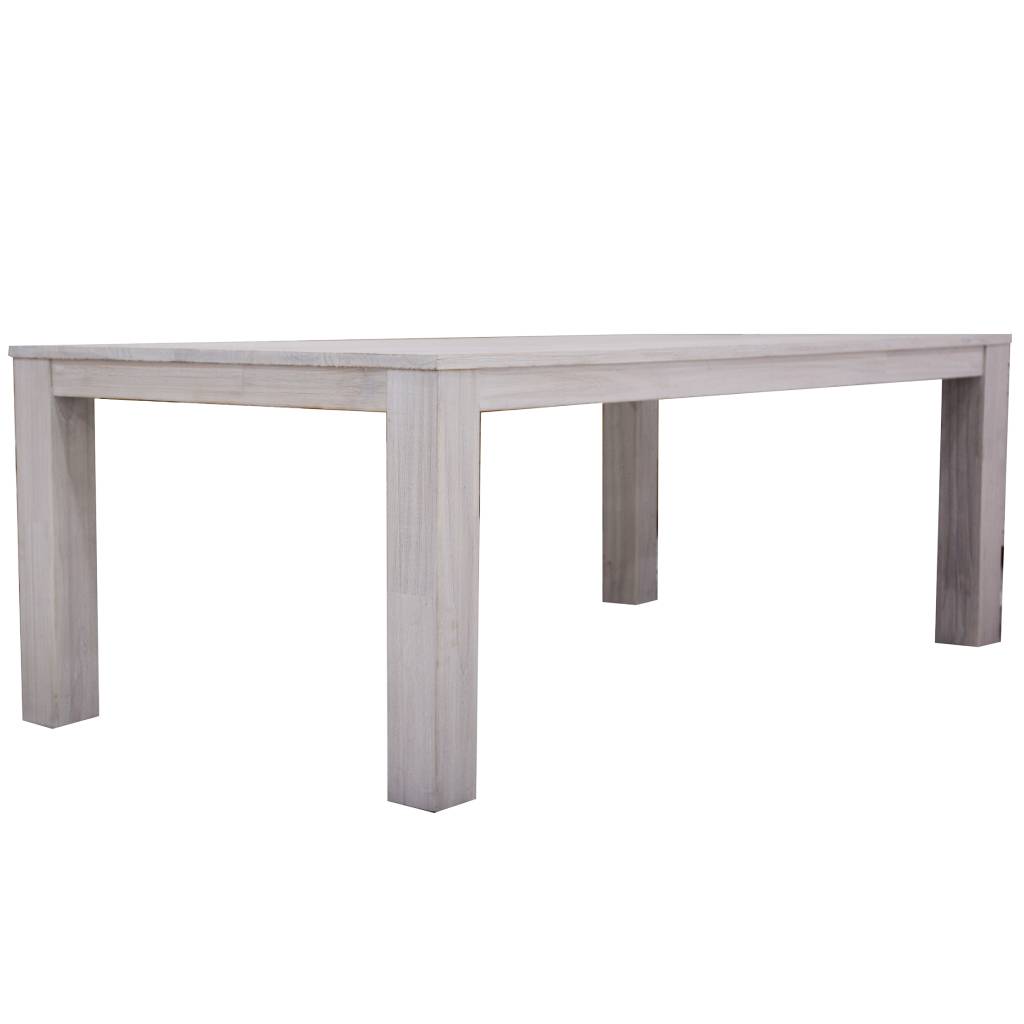 "Avalon" Hamptons Style Coastal Timber 190x100cm Dining Table, White Wash (RRP $1049)