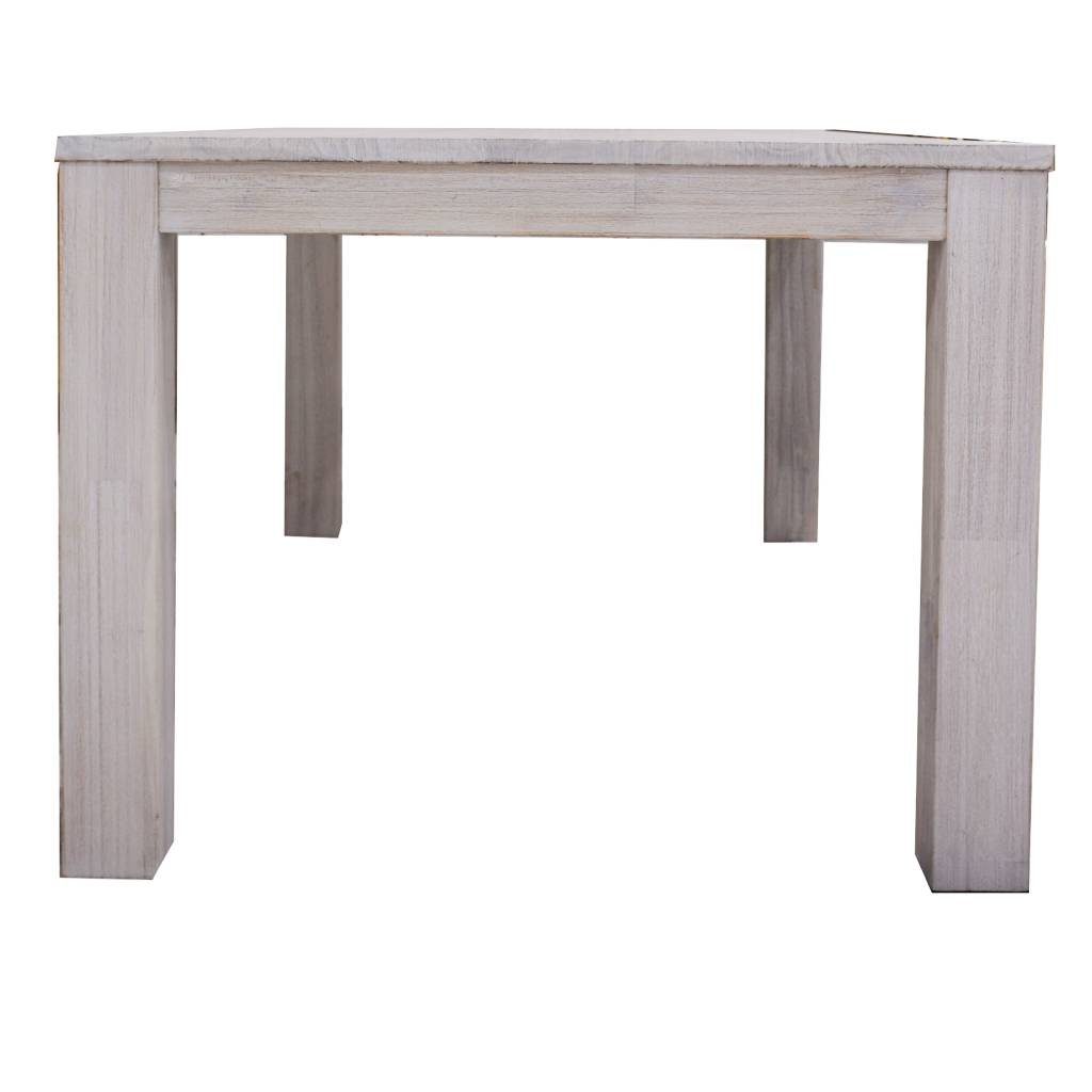 "Avalon" Hamptons Style Coastal Timber 225x100cm Dining Table, White Wash (RRP $1199) - Image 3