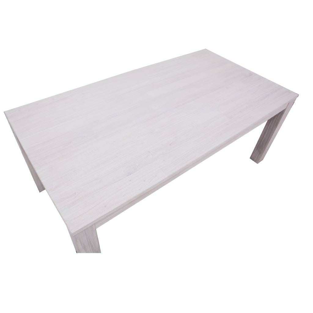 "Avalon" Hamptons Style Coastal Timber 225x100cm Dining Table, White Wash (RRP $1199) - Image 4