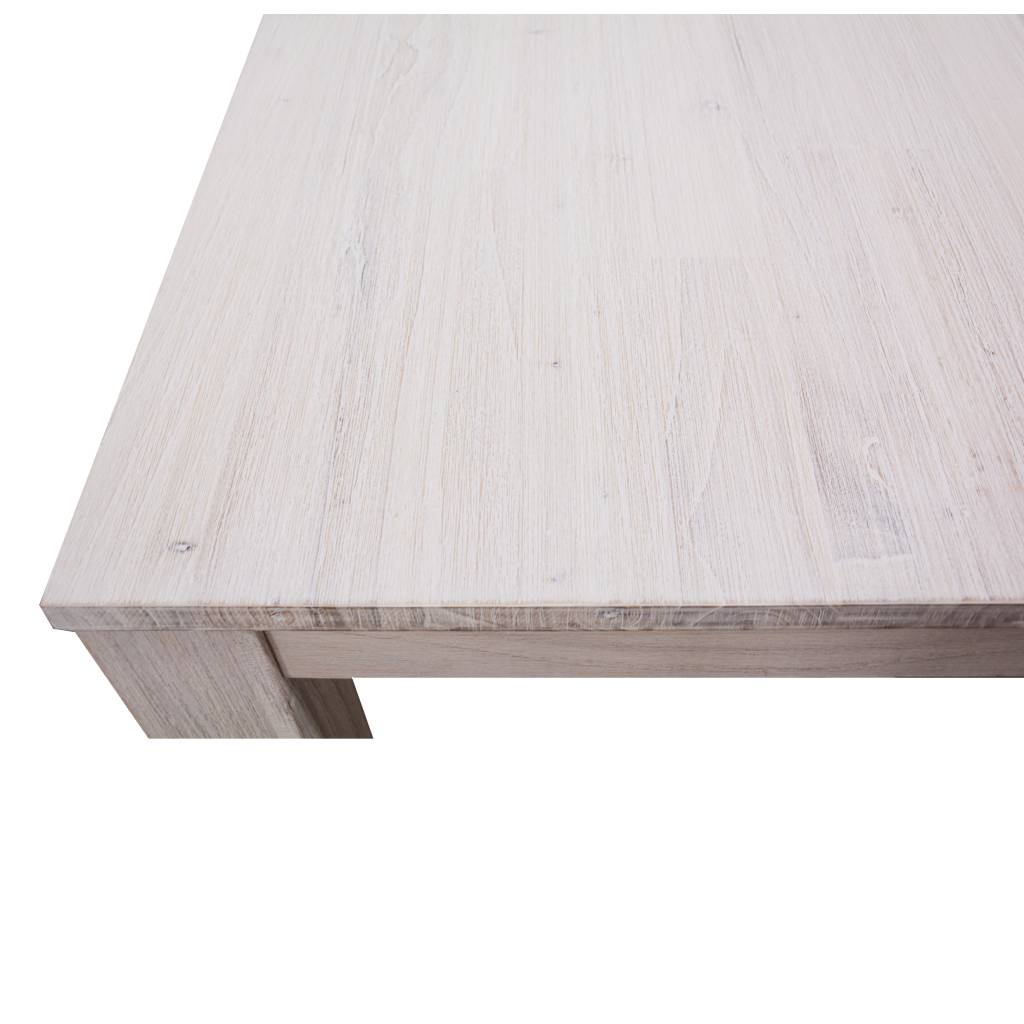 "Avalon" Hamptons Style Coastal Timber 225x100cm Dining Table, White Wash (RRP $1199) - Image 5