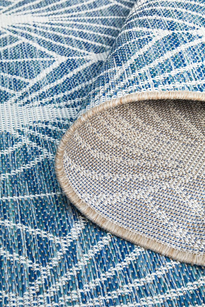 "Terrace" Hampton Style Outdoor/Indoor Rug 5502, Blue - Image 4