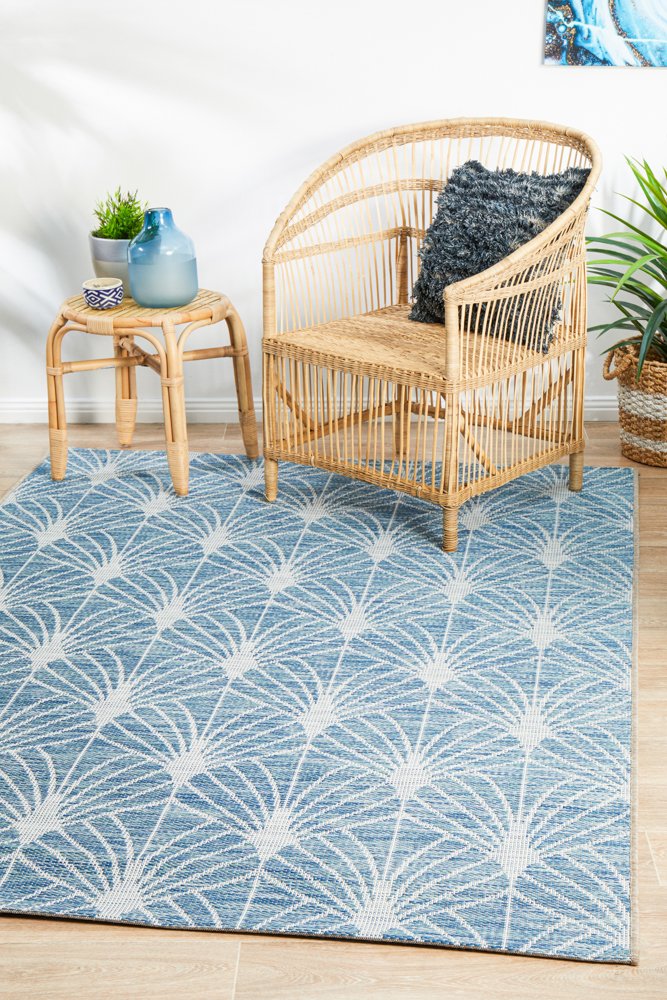 "Terrace" Hampton Style Outdoor/Indoor Rug 5502, Blue - Image 5