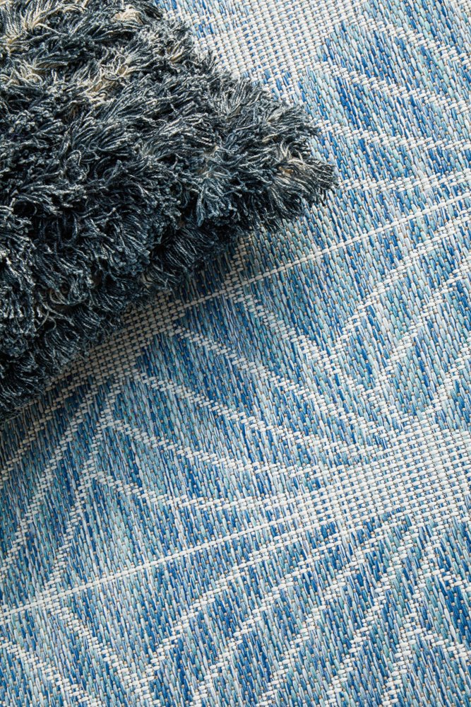 "Terrace" Hampton Style Outdoor/Indoor Rug 5502, Blue - Image 6
