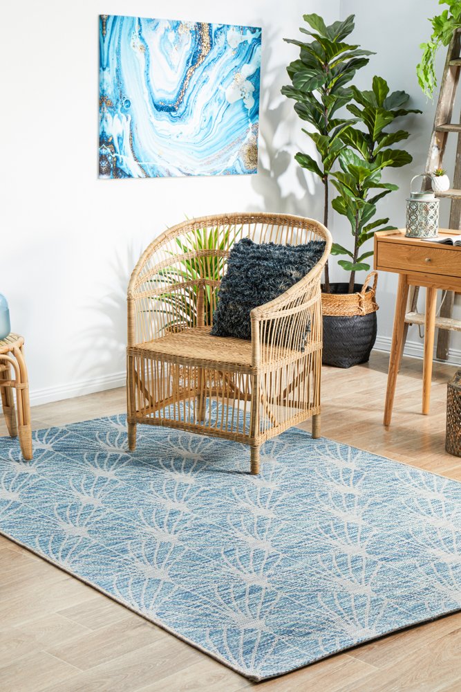 "Terrace" Hampton Style Outdoor/Indoor Rug 5502, Blue - Image 8