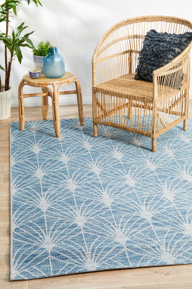 "Terrace" Hampton Style Outdoor/Indoor Rug 5502, Blue - Image 9