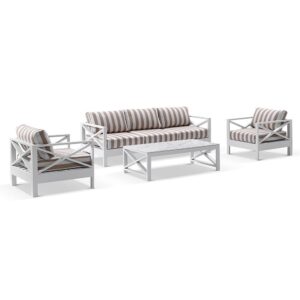 wp-image-tigress-38713.jpg "Montego Bay" Hamptons Style Outdoor Aluminium 4 Piece 3+1+1 Seater Lounge Setting with Sunbrella Cushions (RRP $4999)