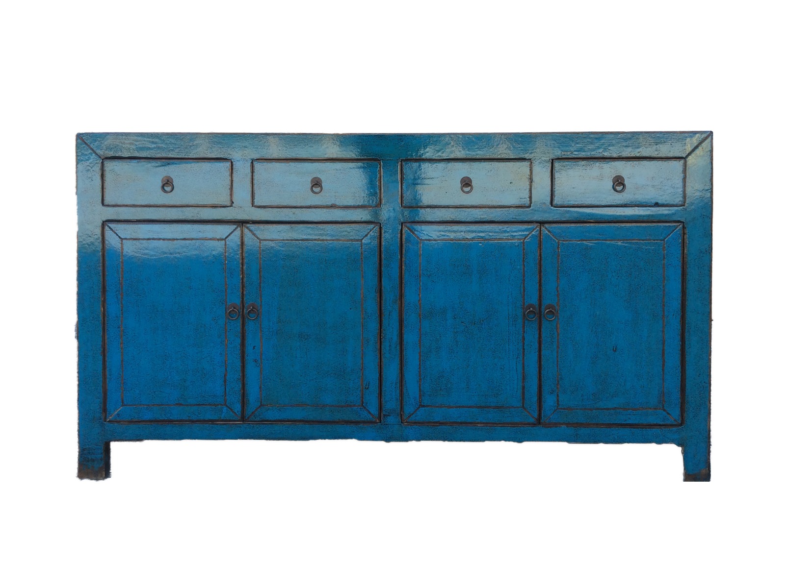"Cascades" Resort Style Timber Console Sideboard Blue, 157 x 40 x 90 CM
