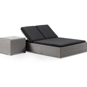 wp-image-tigress-39231.jpg "Waikiki" Hamptons Style Wicker Double Sun Lounge in Brushed Grey with Denim Cushions & Side Table
