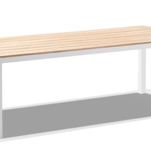 "Santorini" Hamptons Style Outdoor Aluminium 8 Seater Dining Table, White