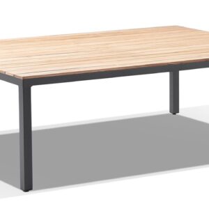 "Santorini" Hamptons Style Outdoor Aluminium 10 Seater Dining Table, Charcoal