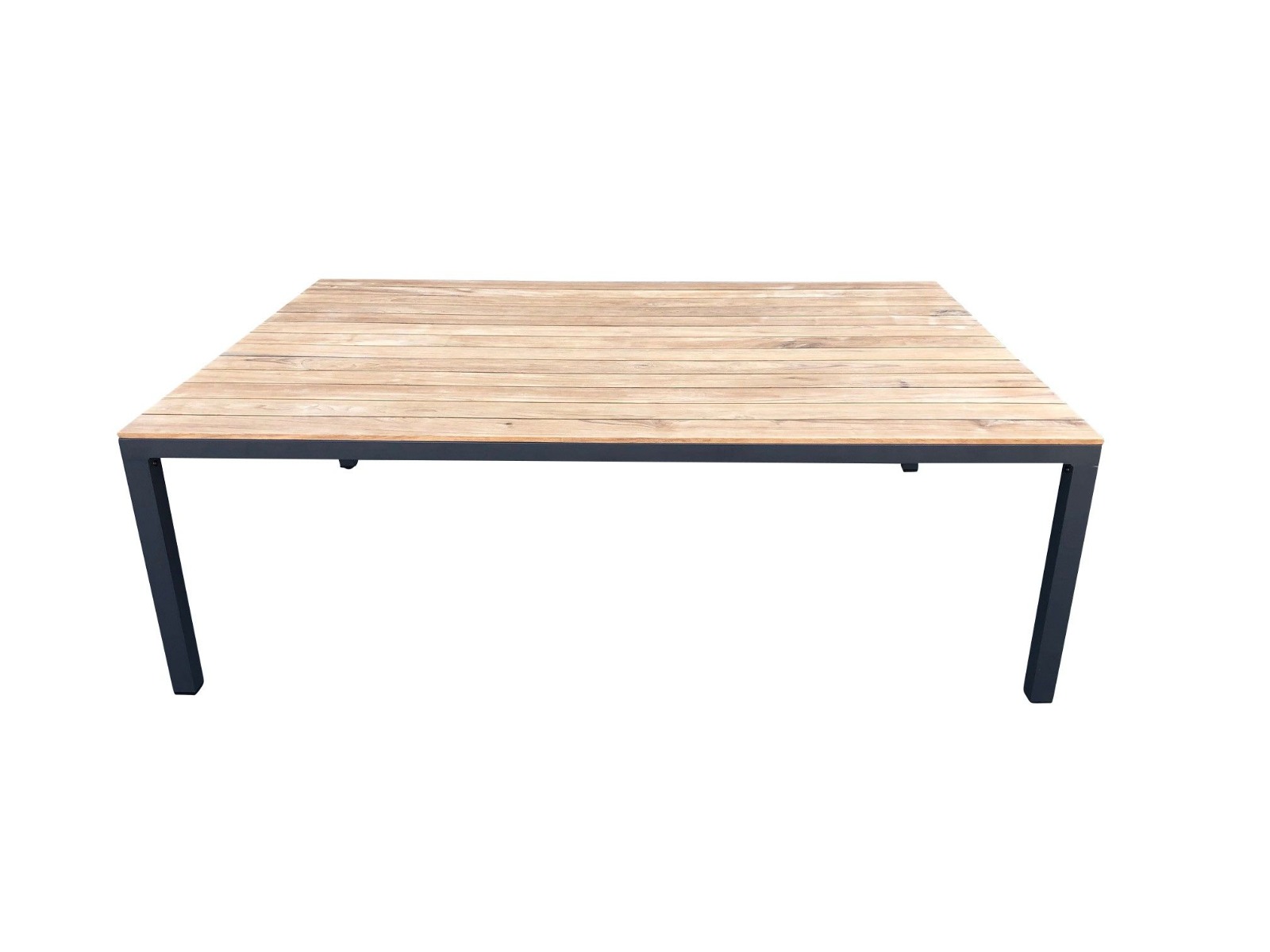 "Santorini" Hamptons Style Outdoor Aluminium 10 Seater Dining Table, Charcoal - Image 2