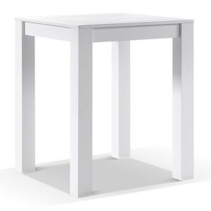 "Hawaii" Hamptons Style Outdoor Aluminium Square Bar Table, White