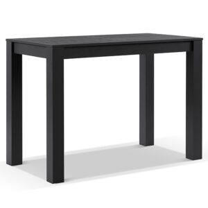"Hawaii" Hamptons Style Outdoor Aluminium 1.5M Bar Table, Charcoal