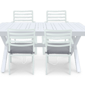 wp-image-tigress-39835.png "Breeze" Hamptons Style Outdoor 7 Piece Extension Dining Setting in Arctic White with Platinum Olefin Cushions
