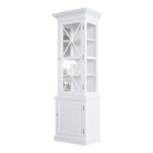 wp-image-tigress-39919.jpg "Balmoral" Hamptons Style Timber French Single Door Sideboard & Hutch Display Cabinet, White 75cmW x 45cmD x 220cmH (RRP $2999)