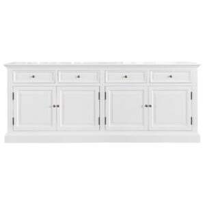 wp-image-tigress-39928.jpg "Maine" Hamptons Style 4 Door 4 Drawer Buffet Sideboard White, 200cmW x 43cmD x 80cmH (RRP $3499)