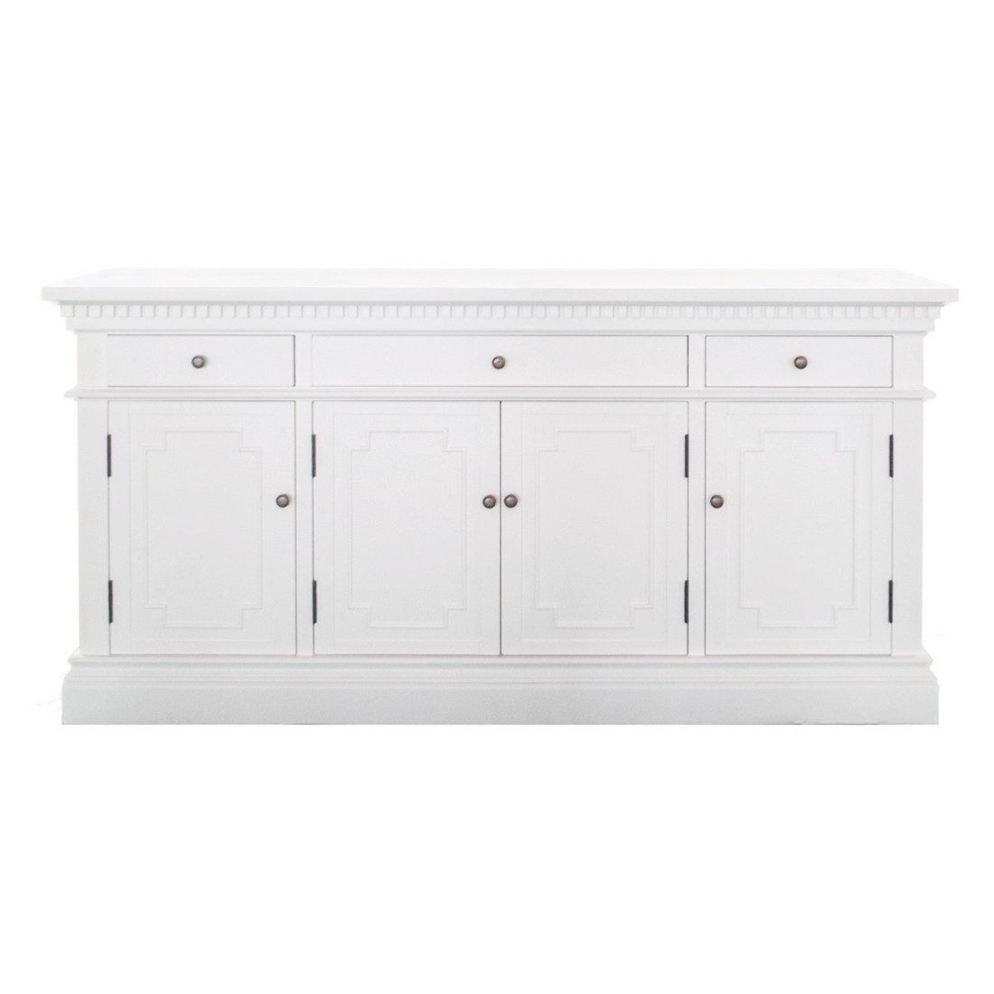 "Harbord" Hamptons Style 4 Door 3 Drawer Buffet Sideboard White, 165cmW x 48cmD x 81cmH (RRP $3499)