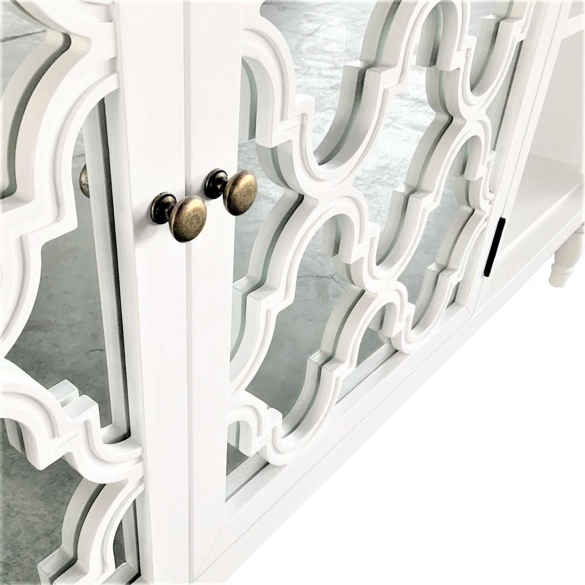 "Sienna" Hamptons Style 3 Door Buffet Sideboard White, 173cm W x 46cm D x 89cm H (RRP $2499) - Image 3