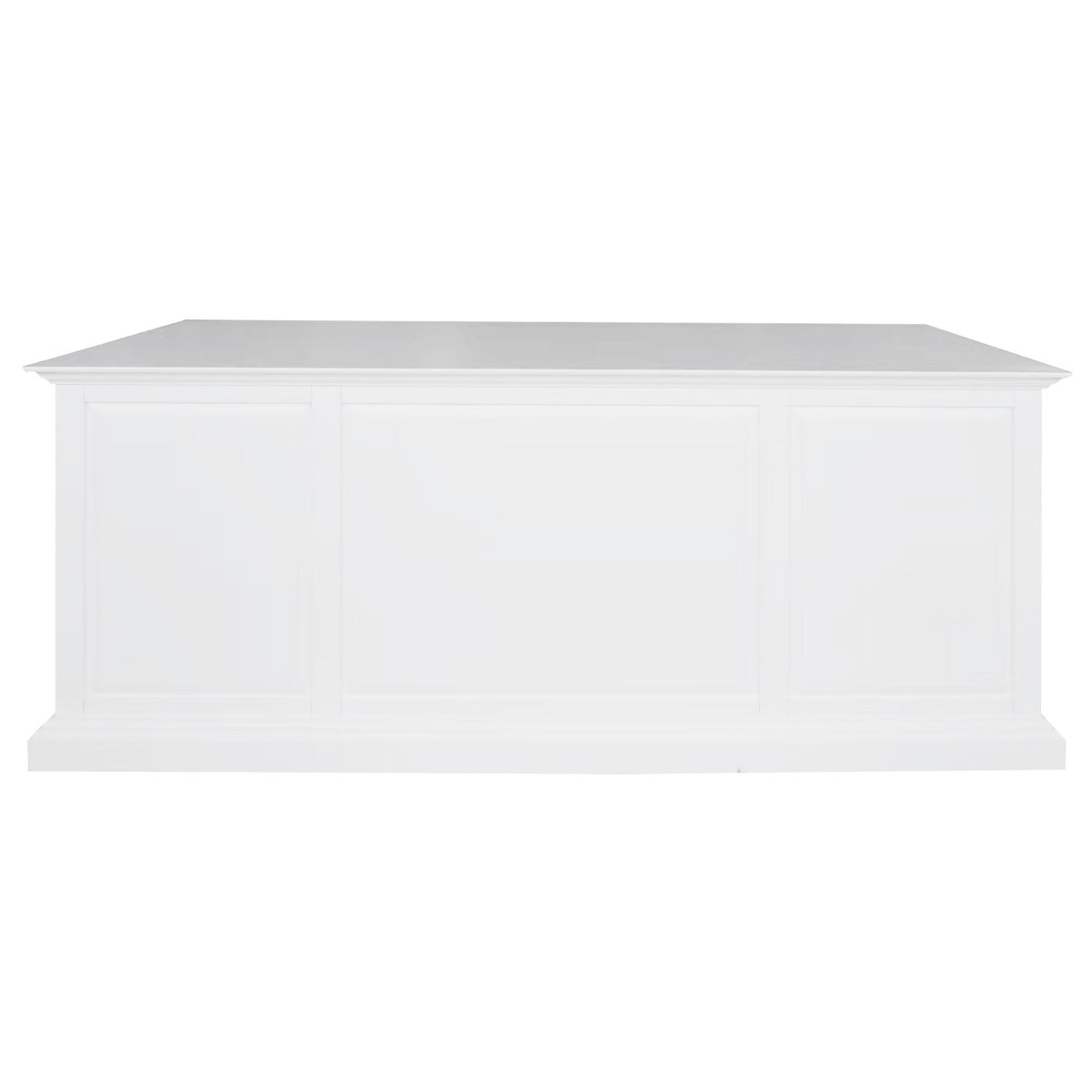 "Maine" Hamptons Style Timber Executive Desk, White, 180cmW x 74cmD x 78cmH (RRP $3999) - Image 2