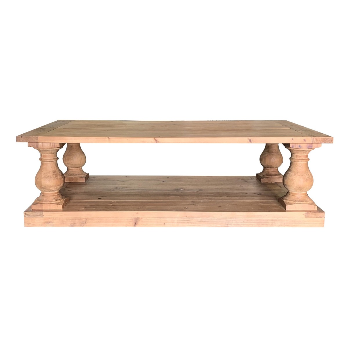 "Cayman" Hamptons Style Recycled Timber Coffee Table Natural, 150cm x 80cm (RRP $1999) - Image 2