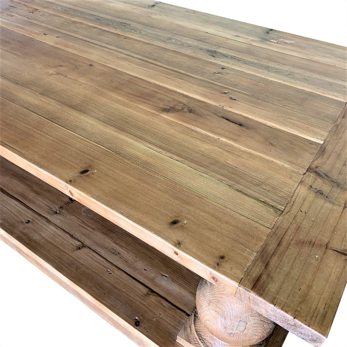 "Cayman" Hamptons Style Recycled Timber Coffee Table Natural, 150cm x 80cm (RRP $1999) - Image 4