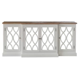 wp-image-tigress-40013.jpg "Sienna" Hamptons Style 4 Door Buffet Sideboard Natural / White, 200cm (RRP $3499)