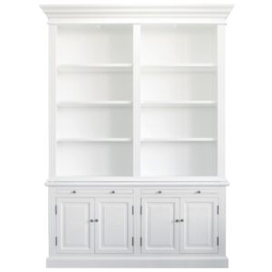 wp-image-tigress-40040.jpg "Daydream" Hamptons Style 2-Bay Timber Library Bookcase White, 170cm W x 43cm D x 230cm H (RRP $5999)