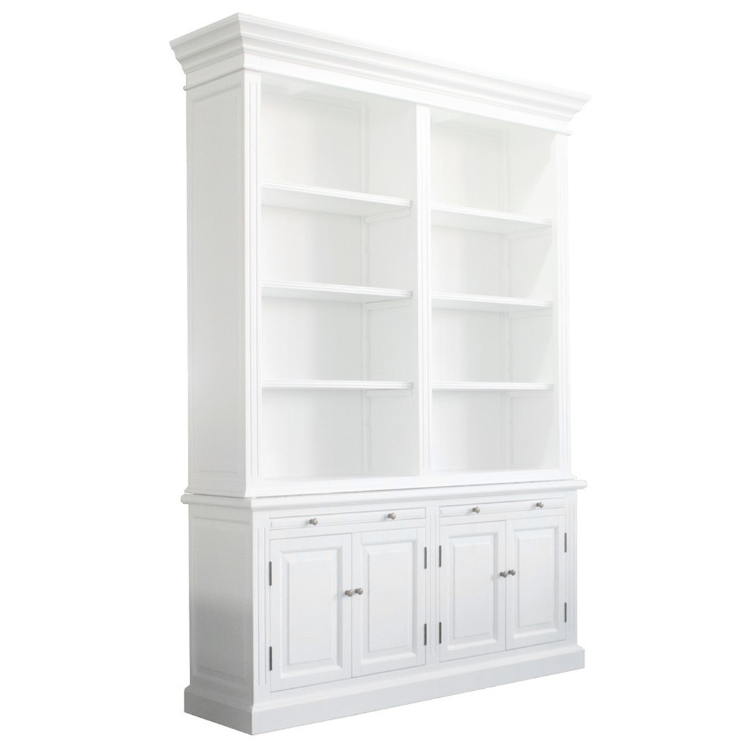 "Daydream" Hamptons Style 2-Bay Timber Library Bookcase White, 170cm W x 43cm D x 230cm H (RRP $5999) - Image 3