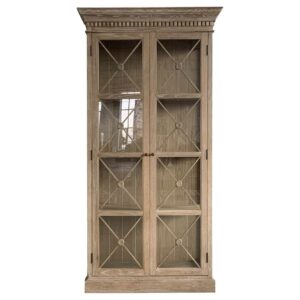 wp-image-tigress-40052.jpg "Maine" Hamptons Style 2 Door Timber Display Unit Whitewashed Oak, 112cm W x 56cm D x 220cm H